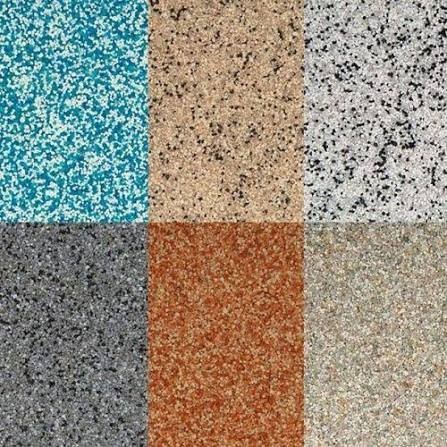Luxury modern commercial showroom and lobby with seamless decorative quartz epoxy floor